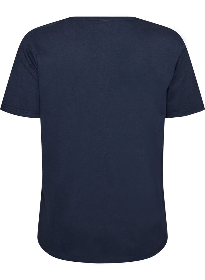 T-shirt med motiv, Bl&aring;, Packshot image number 1