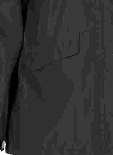 Sports regnjakke med hætte og lommer, Black, Packshot image number 2