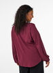 Viskosebluse med V-hals og lange &aelig;rmer, R&oslash;d, Model image number 2