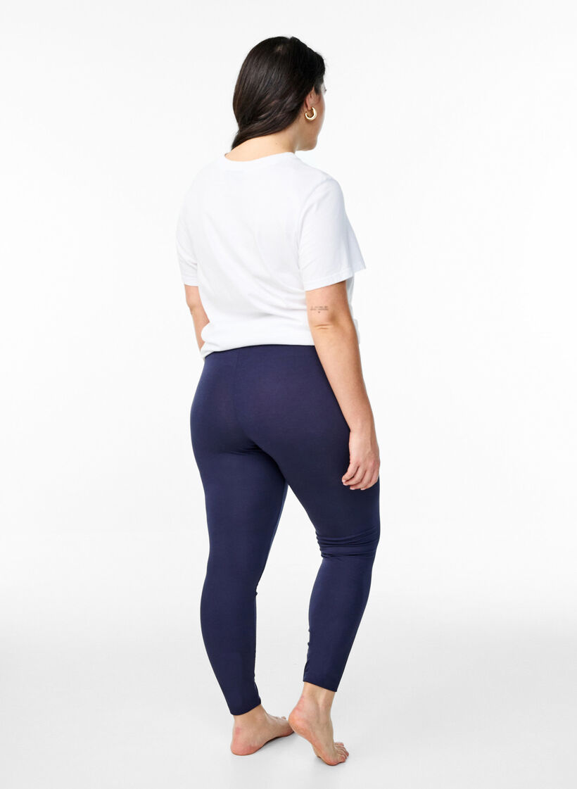Basis leggings i viskose, Bl&aring;, Model image number 2