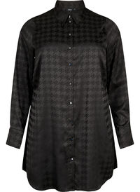 Lang skjorte med houndstooth mønster