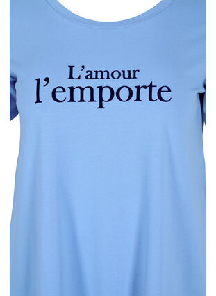 Kortærmet bomulds t-shirt med tryk, Ultramarine / N.Sky, Packshot image number 2