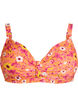 Bikini bh med b&oslash;jle og m&oslash;nster, Orange, Packshot image number 0