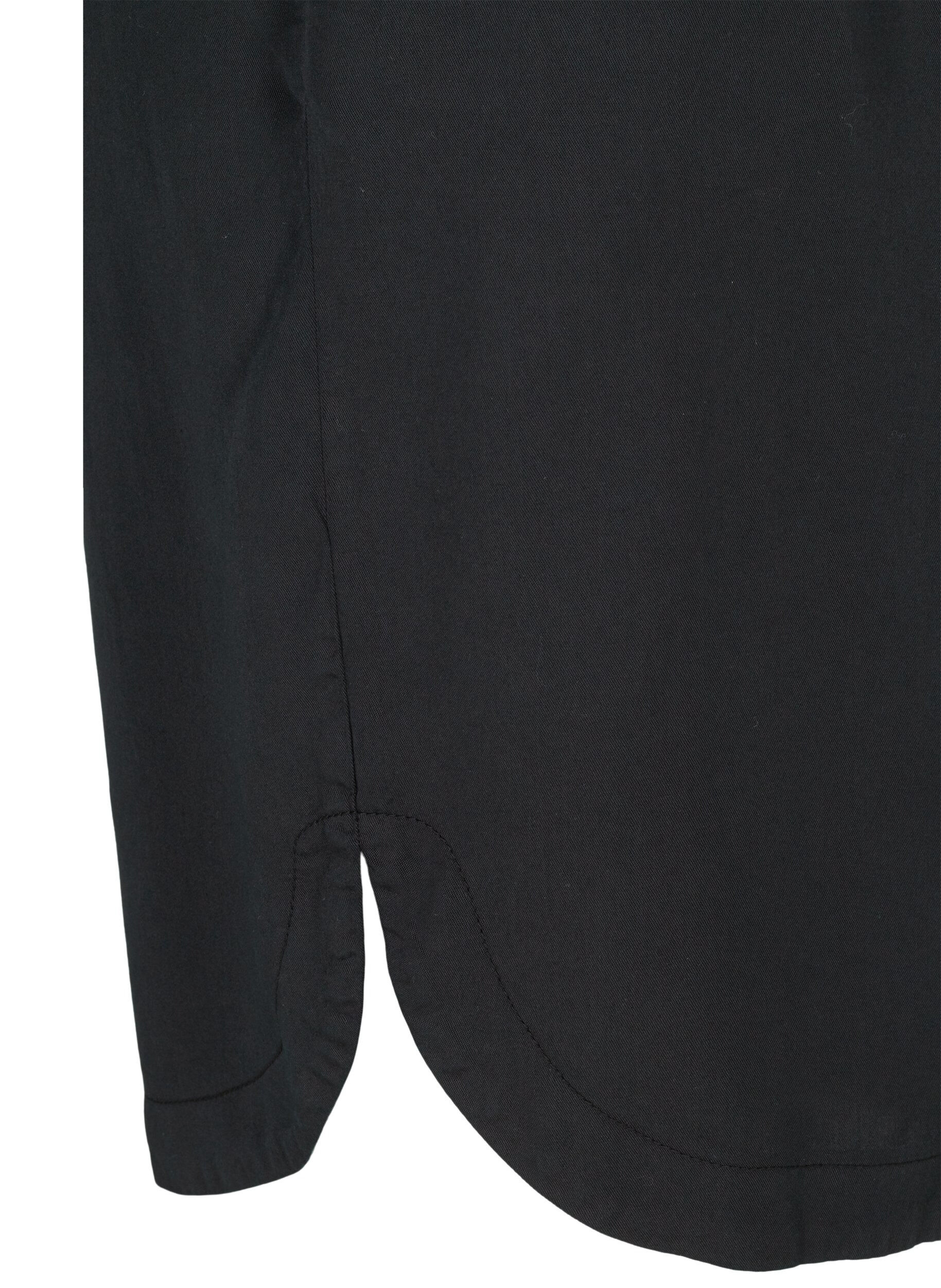 Zizzi L&oslash;se bermuda shorts med smock, Black, Packshot image number 3