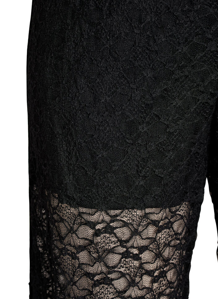 Transparente blondebukser med vide ben, Sort, Packshot image number 2