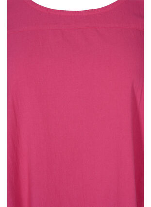 Kortærmet kjole i bomuld, Beetroot Purple, Packshot image number 2