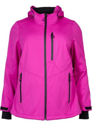 Sporty softshell jakke, Rose Violet, Packshot image number 0