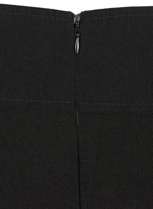 Pencil nederdel med lynlås, Black, Packshot image number 2