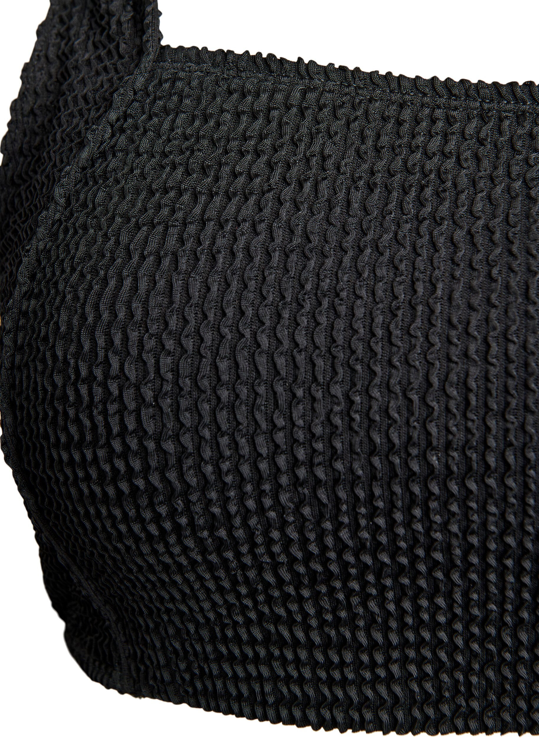 Zizzi Crepe bikini top med justerbare stropper, Sort, Packshot image number 2