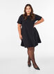 Kort jerseykjole med A-facon, Sort, Model image number 1