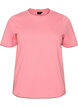 T-shirt i bomuld med b&oslash;lgede kontrastkanter, Lyser&oslash;d, Packshot image number 0