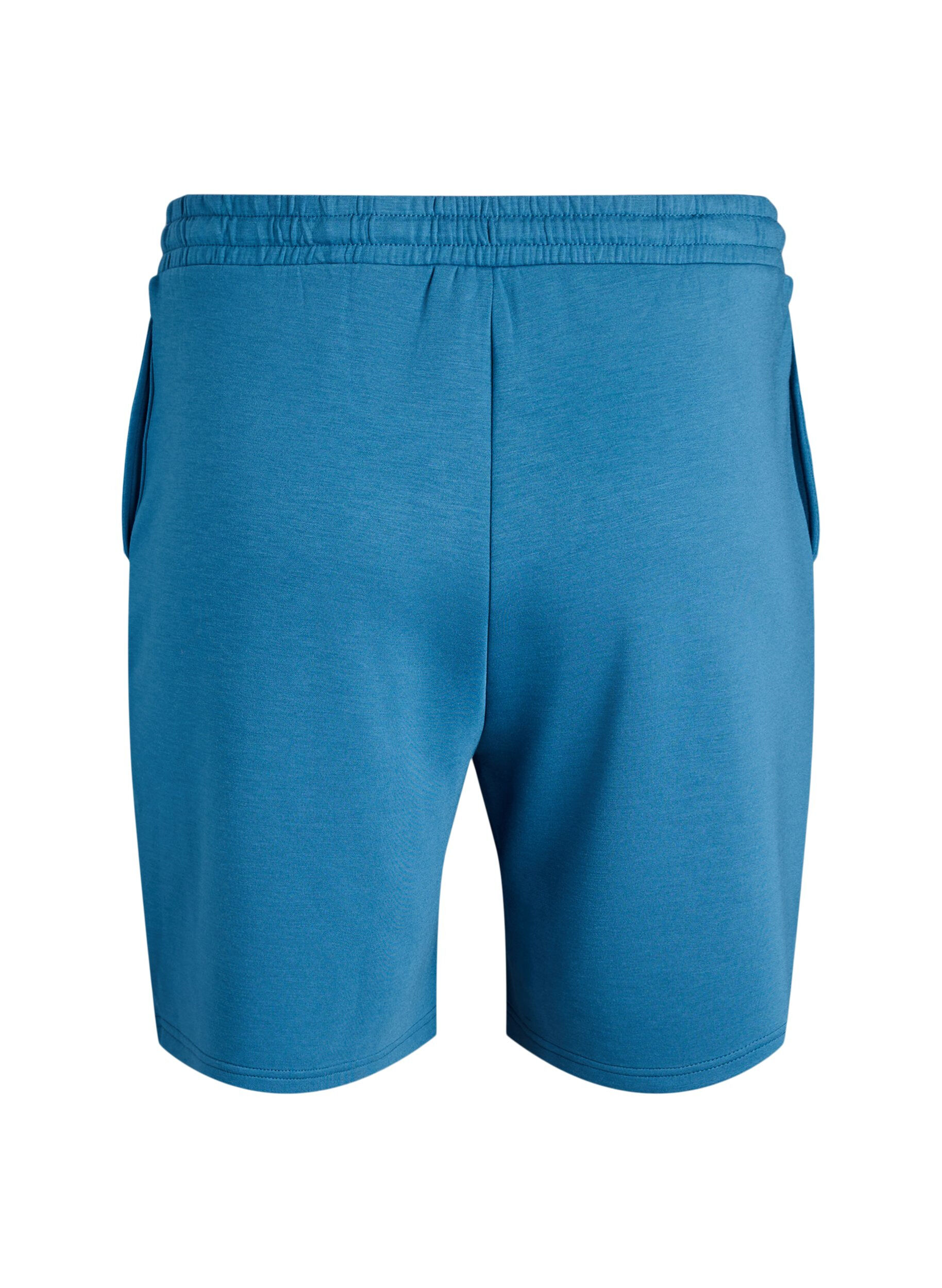 Zizzi Shorts i modal-mix med lommer, Bl&aring;, Packshot image number 1
