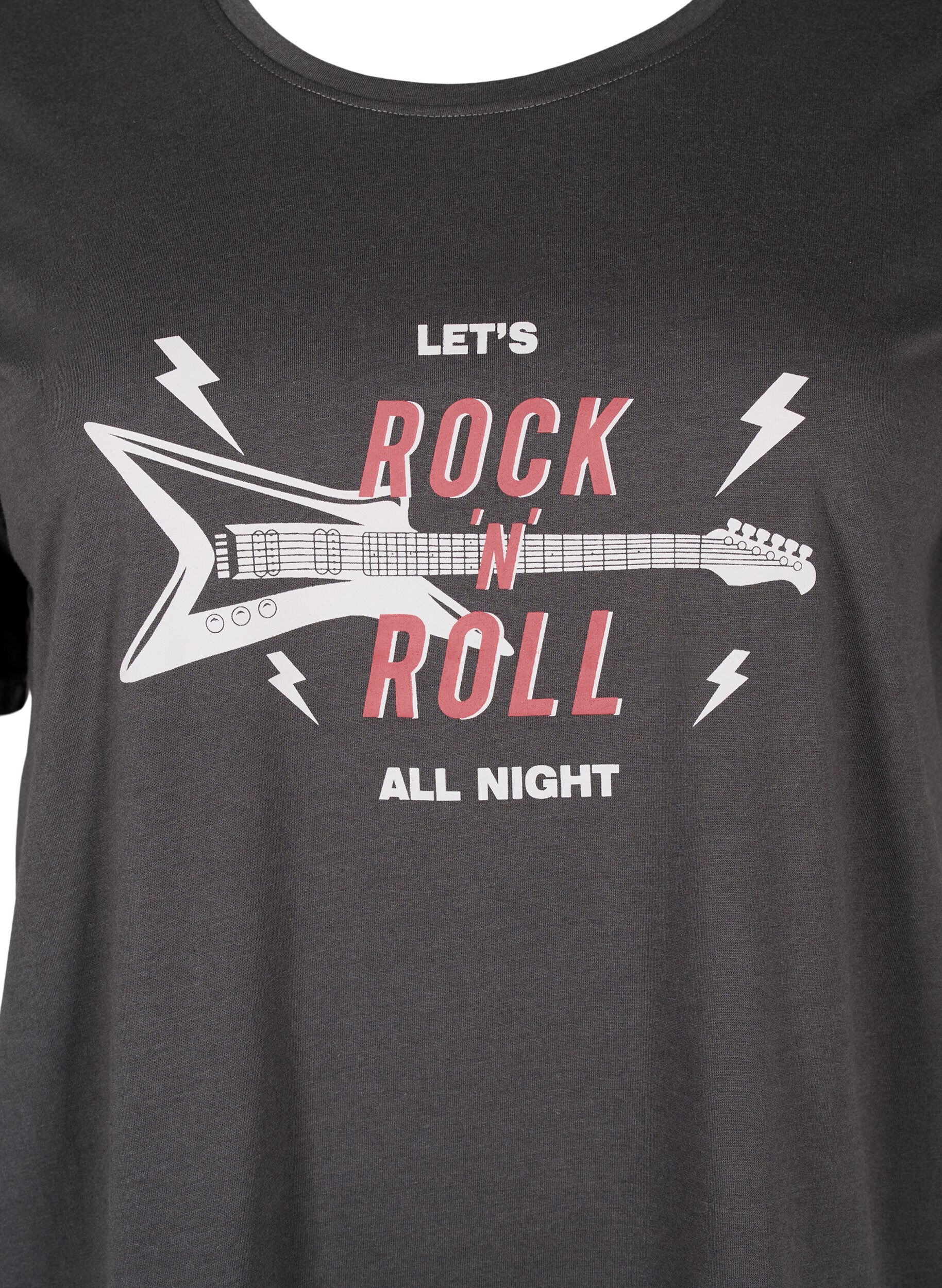 Zizzi FLASH - T-shirt med motiv, Phantom, Packshot image number 2