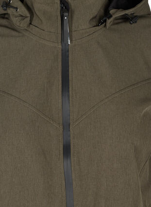 Softshell jakke med aftagelig hætte, Grape Leaf, Packshot image number 2