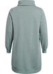 Kort sweatkjole med h&oslash;j krave og lommer, Gr&oslash;n, Packshot image number 1