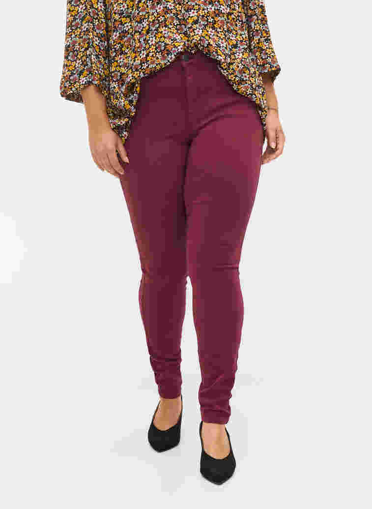 Super slim Amy jeans med høj talje, Port Royal, Model image number 2