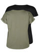 2-pak kort&aelig;rmet t-shirts, Gr&oslash;n, Packshot image number 1
