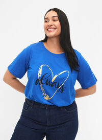 FLASH - T-shirt med motiv, Princess Blue, Model