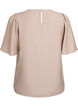 Bluse med korte, vide ærmer, Beige, Packshot image number 1