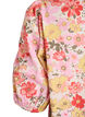 Blomstret bluse med hulm&oslash;nster og V-udsk&aelig;ring, Lyser&oslash;d, Packshot image number 3