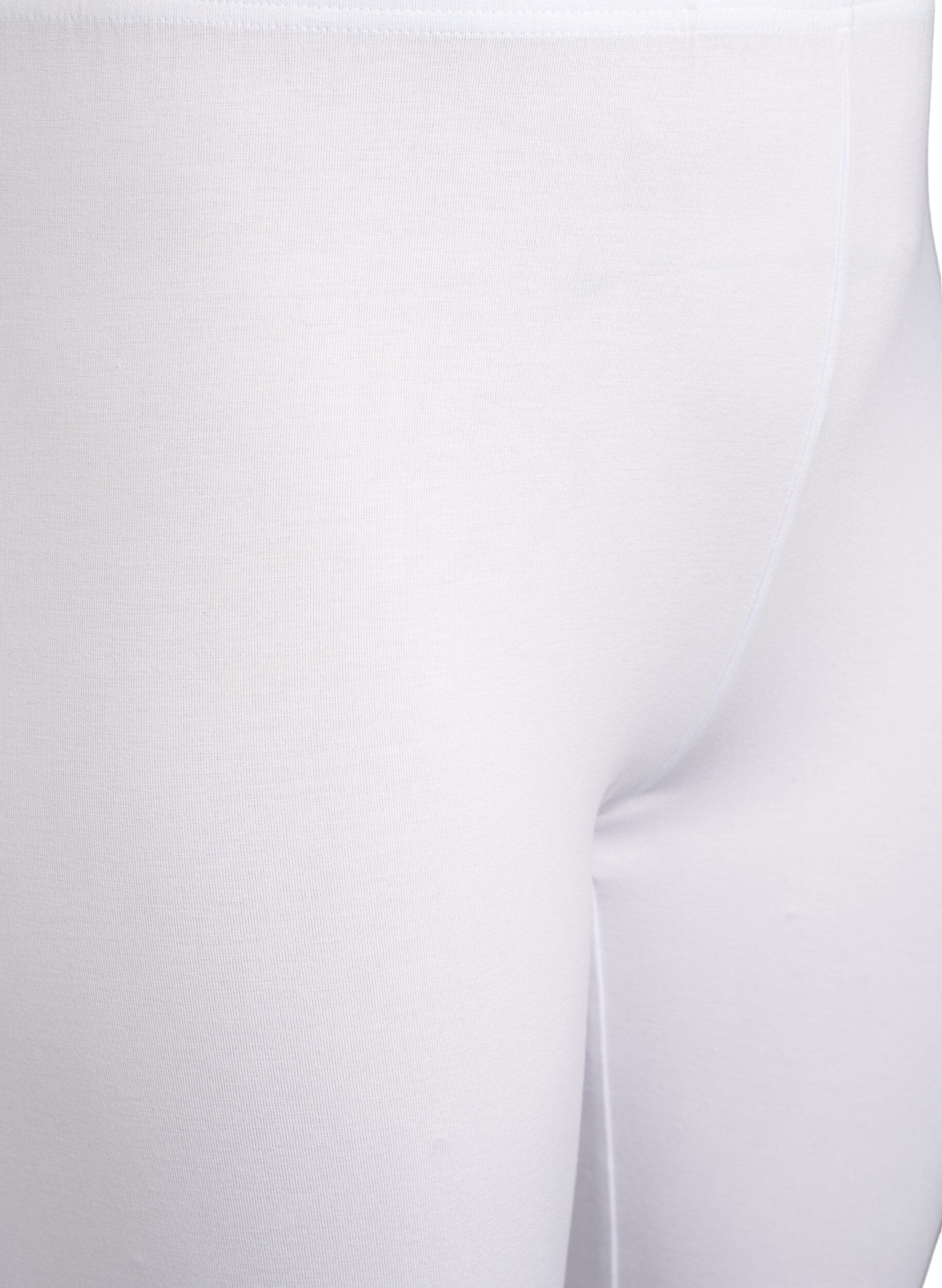 ZizziBasis 3/4 leggings i viskose, Hvid, Packshot image number 2