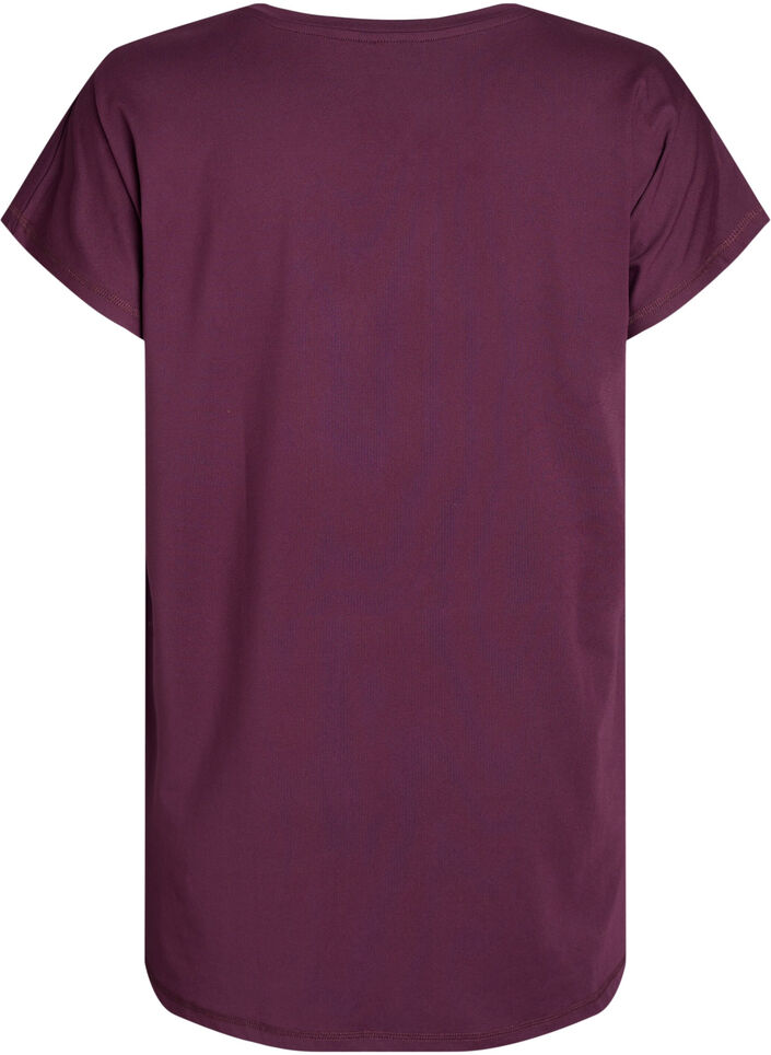 Lang tr&aelig;nings t-shirt, R&oslash;d, Packshot image number 1