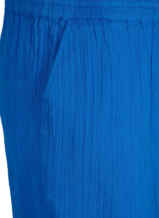 Shorts i bomuldsmusselin med lommer, Victoria blue, Packshot image number 2