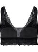 Bralette med blonder og blød vattering, Black, Packshot image number 1