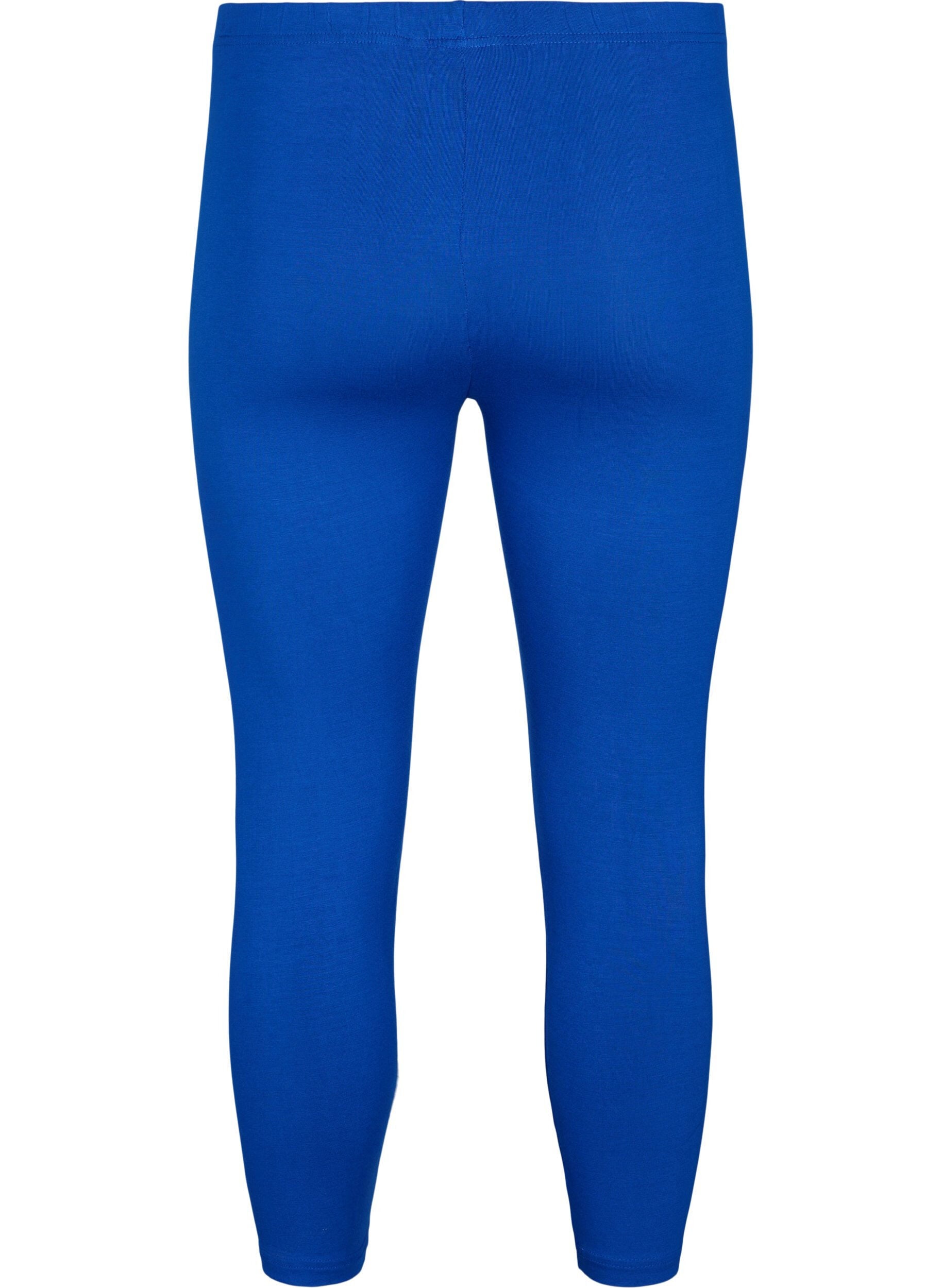 ZizziBasis 3/4 leggings i viskose, Bl&aring;, Packshot image number 1