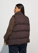 Kort puffervest med h&oslash;j krave, Brun, Model image number 2