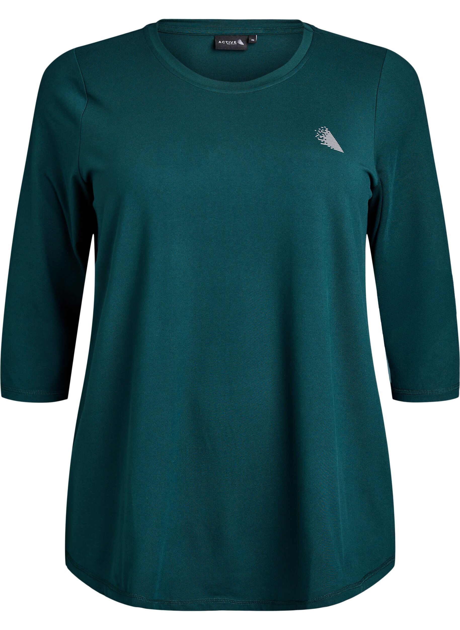ZizziTr&aelig;ningsbluse med 3/4 &aelig;rmer, Gr&oslash;n, Packshot image number 0