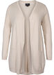 Lang strikcardigan i viskosemix, Beige, Packshot image number 0