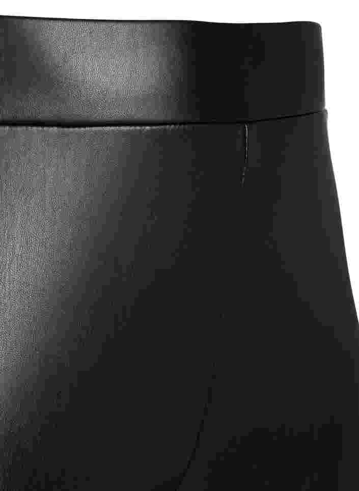Coated leggings med for, Black, Packshot image number 2