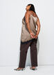 Stroptop med blonder og asymmetrisk kant, Beige, Model image number 2