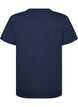 T-shirt i &oslash;kologisk bomuld med bamsemotiv, Bl&aring;, Packshot image number 1