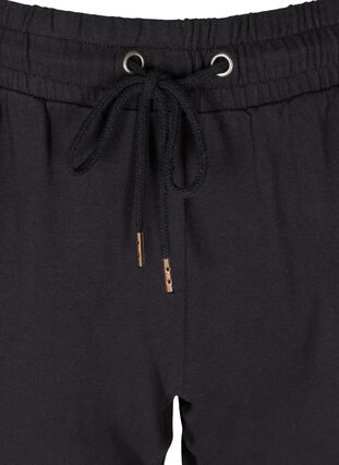 Løse sweatpants i 100% bomuld, Black, Packshot image number 2
