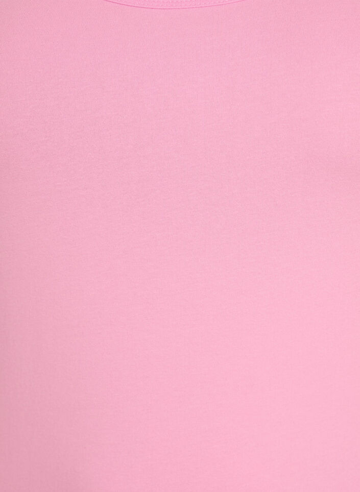 Ensfarvet basis top i bomuld, Lyser&oslash;d, Packshot image number 2