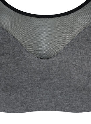 Blød bh med mesh, Grey Melange, Packshot image number 2
