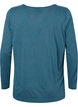 Meleret bluse med lange ærmer, Legion Blue Mel., Packshot image number 1