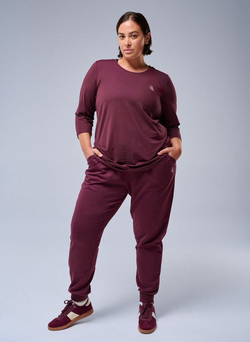 Løse træningsbukser med lommer, Grøn, Image image number 0