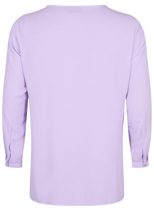 Langærmet skjorte med v-hals, Purple Rose, Packshot image number 1