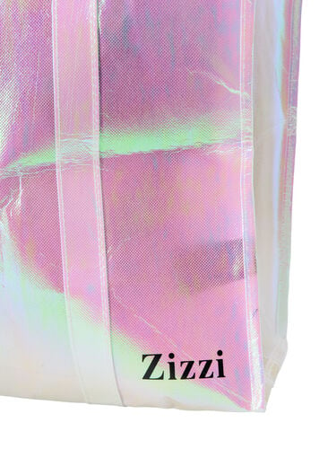 Shoppingbag med lynlås, Pink Metallic, Packshot image number 1