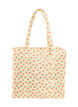 Shoppingbag med lynl&aring;s, Gul, Packshot image number 1