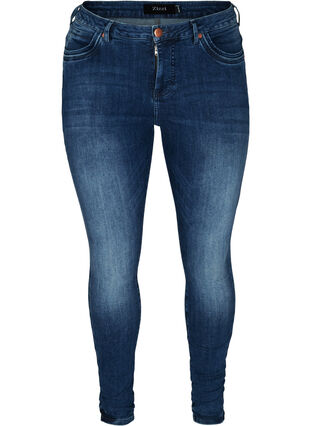 Ekstra slim Amy jeans, Blue denim, Packshot image number 0
