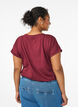 Kort&aelig;rmet t-shirt i bomuldsblanding, M&oslash;rk Bordeaux, Model image number 2