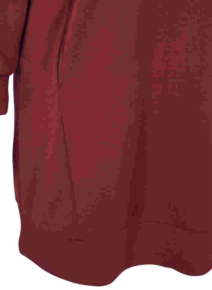 Sweatkjole med color-block, Red Mahogany/RoseBr., Packshot image number 3