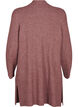 FLASH - Ribstrikket cardigan med slidser, Rose Brown Melange, Packshot image number 1