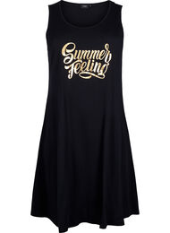 Ærmeløs bomulds kjole med a-shape, Black W. Summer