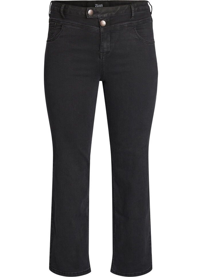 Regular fit Gemma jeans med h&oslash;j talje, Sort, Packshot image number 0