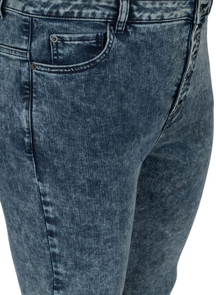 Cropped Bea jeans med ekstra høj talje, Blue Snow Wash, Packshot image number 2